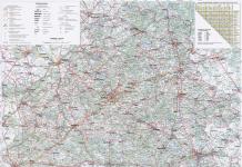 Подробная карта Белоруссии с городами и дорогами
